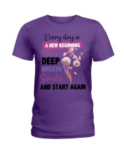 Butterfly take a deep breath Ladies T-Shirt tile