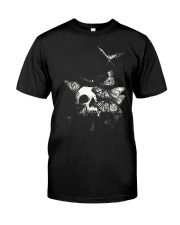 Butterfly cool skull shadow Classic T-Shirt front