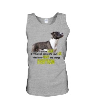 Pitbull if you are lucky pitbull lovers Unisex Tank tile