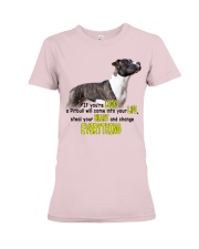 Pitbull if you are lucky pitbull lovers Premium Fit Ladies Tee tile