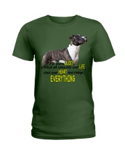 Pitbull if you are lucky pitbull lovers Ladies T-Shirt tile