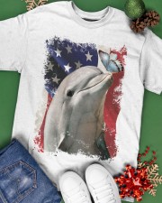 Dolphin butterfly on nose dolphin lover Classic T-Shirt apparel-classic-tshirt-lifestyle-back-69