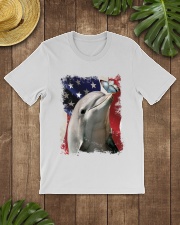 Dolphin butterfly on nose dolphin lover Classic T-Shirt lifestyle-mens-crewneck-front-18