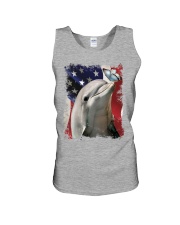 Dolphin butterfly on nose dolphin lover Unisex Tank tile