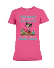 Cat Crochet save a live gift for you Premium Fit Ladies Tee tile