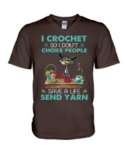 Cat Crochet save a live gift for you V-Neck T-Shirt tile