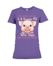 Pig annoying people pig lovers Premium Fit Ladies Tee tile