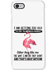 Flamingo getting too old bird lover Phone Case tile