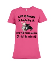 Pet the chihuahua take the trip Gift for you Premium Fit Ladies Tee tile
