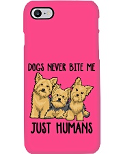 Yorkshire terrier dogs never bite me Phone Case tile