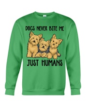 Yorkshire terrier dogs never bite me Crewneck Sweatshirt tile