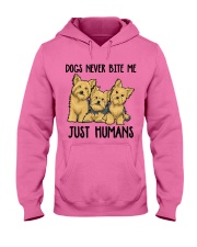 Yorkshire terrier dogs never bite me Hooded Sweatshirt tile