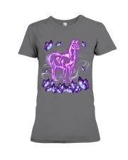 Llama magical purple llama lovers Premium Fit Ladies Tee tile