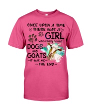 Goat and dog it was me the end goats lovers Premium Fit Mens Tee tile