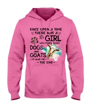 Goat and dog it was me the end goats lovers Hooded Sweatshirt tile