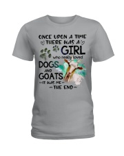 Goat and dog it was me the end goats lovers Ladies T-Shirt tile