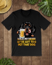 Dachshund hold my drink Classic T-Shirt lifestyle-mens-crewneck-front-18