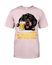 Dachshund hold my drink Premium Fit Mens Tee tile