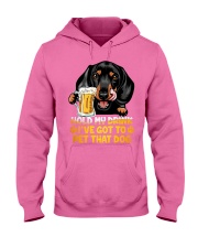 Dachshund hold my drink Hooded Sweatshirt tile