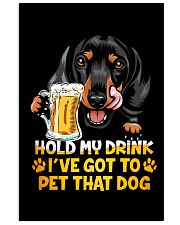 Dachshund hold my drink Vertical Poster tile