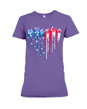 Pig freedom colors pig lovers Premium Fit Ladies Tee tile