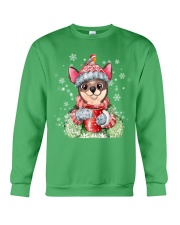 Chihuahua warm winter christmas dog lover Crewneck Sweatshirt tile