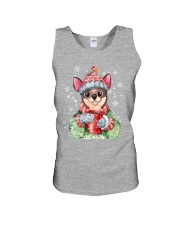 Chihuahua warm winter christmas dog lover Unisex Tank tile