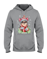 Chihuahua warm winter christmas dog lover Hooded Sweatshirt tile