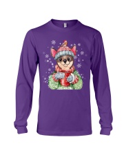 Chihuahua warm winter christmas dog lover Long Sleeve Tee tile
