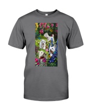 Westie roses westie lovers dog moms Premium Fit Mens Tee tile