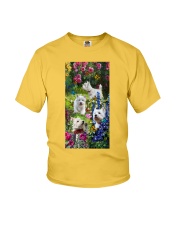 Westie roses westie lovers dog moms Youth T-Shirt tile