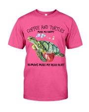 Turtle And Coffee make me happy Gift for you Classic T-Shirt tile