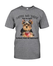 Yorkshire And Coffee make me happy Gift for you Classic T-Shirt front