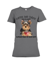 Yorkshire And Coffee make me happy Gift for you Premium Fit Ladies Tee tile