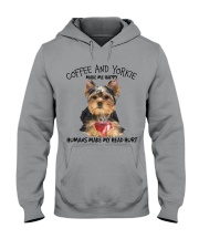 Yorkshire And Coffee make me happy Gift for you Hooded Sweatshirt tile