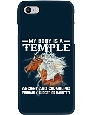 Horse my body is a temple horse lovers Phone Case tile
