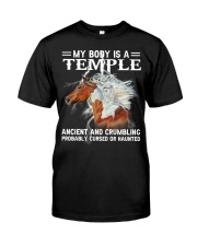 Horse my body is a temple horse lovers Classic T-Shirt front