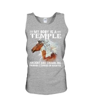 Horse my body is a temple horse lovers Unisex Tank tile