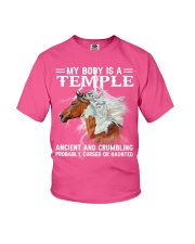 Horse my body is a temple horse lovers Youth T-Shirt tile