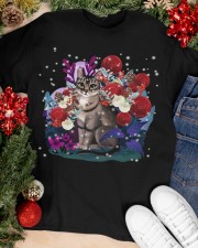 Cat Winter Rose Garden Black T Shirt Gift For Christmas Classic T-Shirt apparel-classic-tshirt-lifestyle-front-81