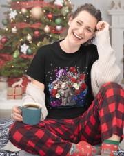 Cat Winter Rose Garden Black T Shirt Gift For Christmas Classic T-Shirt custom-t-shirts-classic-lifestyle-front-327