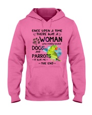 Dog and Parrot it was me the end cus Hooded Sweatshirt tile