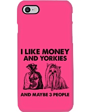 Yorkshire terrier and money three people Phone Case tile