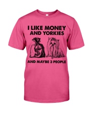 Yorkshire terrier and money three people Premium Fit Mens Tee tile