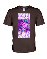 Hummingbird Jewelry rose diamond Gift for you V-Neck T-Shirt tile