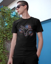 Hummingbird flag fireworks bird lover Classic T-Shirt apparel-classic-tshirt-lifestyle-17
