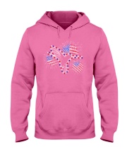 Hummingbird flag fireworks bird lover Hooded Sweatshirt tile