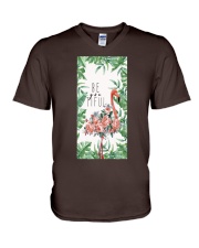 Flamigo be-you-tifull gift for birds lover V-Neck T-Shirt tile
