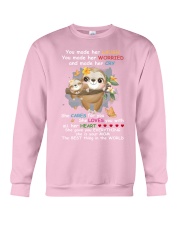 Sloth the best thing sloth lover Crewneck Sweatshirt tile