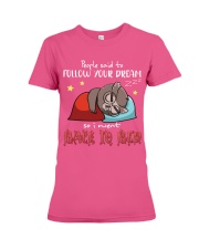 Owl Follow your dream Gift for U Premium Fit Ladies Tee tile